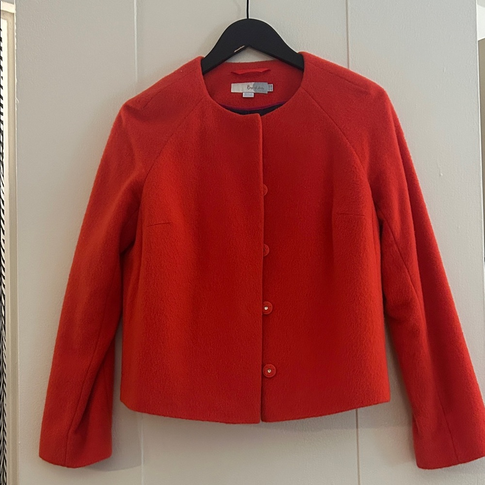 Boden Bright Red Wool Blazer